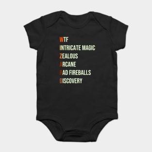 Wizard Mage Class RPG Roleplaying Dungeon Sorcerer Meme Gift Baby Bodysuit